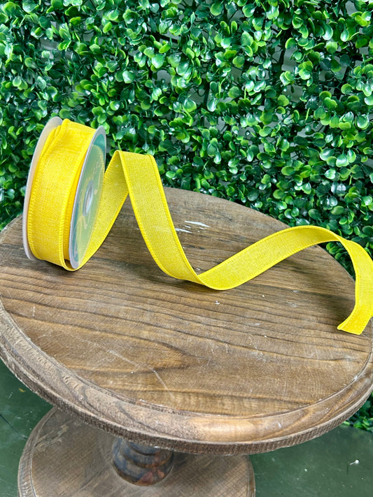 7/8 Inch Sun Yellow Royal Burlap Ribbon