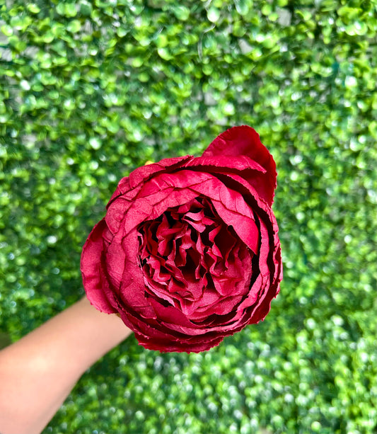 17.5 Inch Red Garden Peony Stem