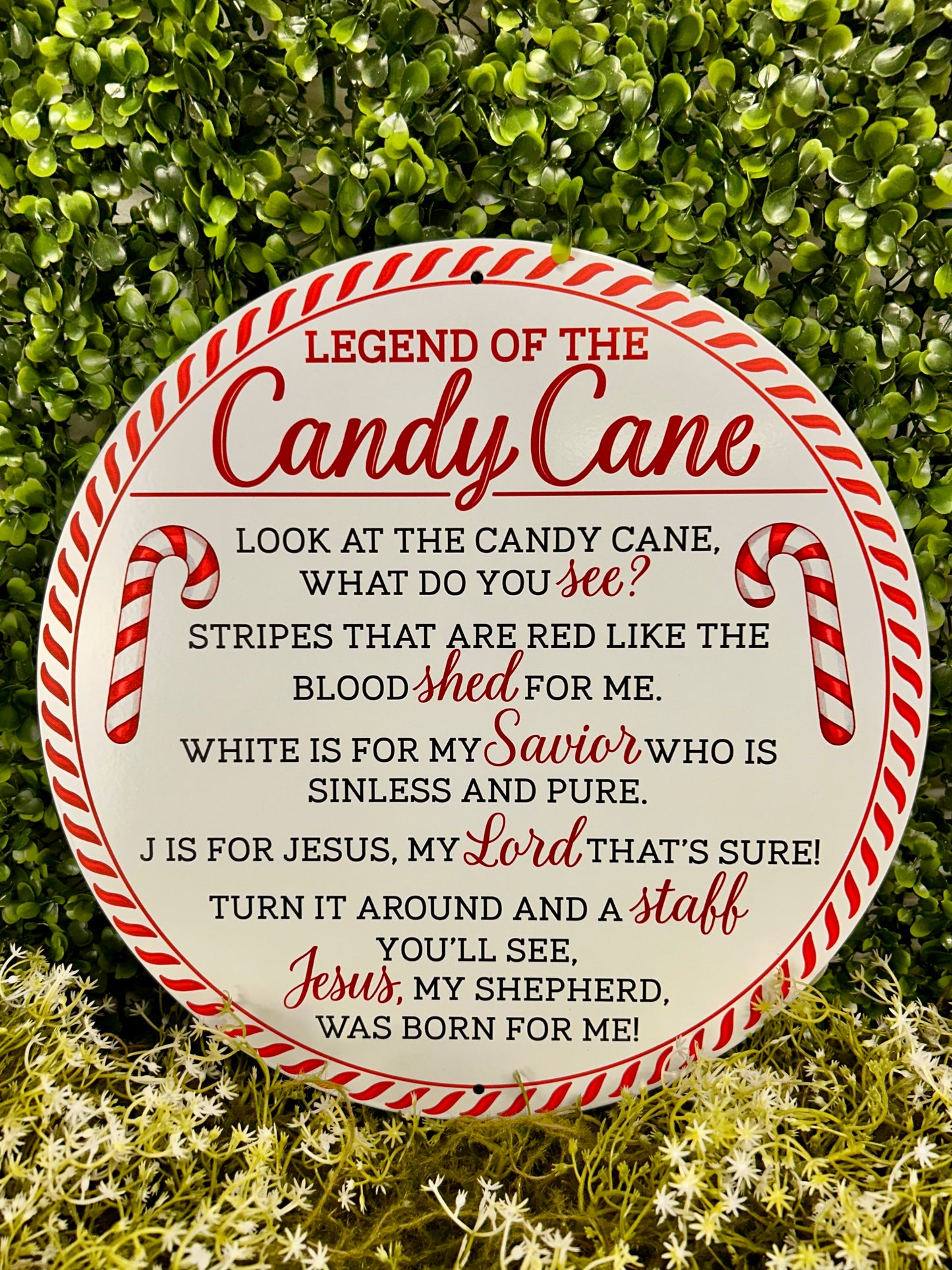 12 Inch Legend Of The Candy Cane Sign