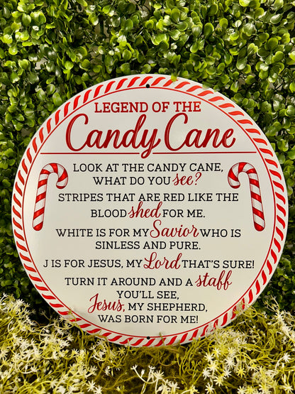 12 Inch Legend Of The Candy Cane Sign