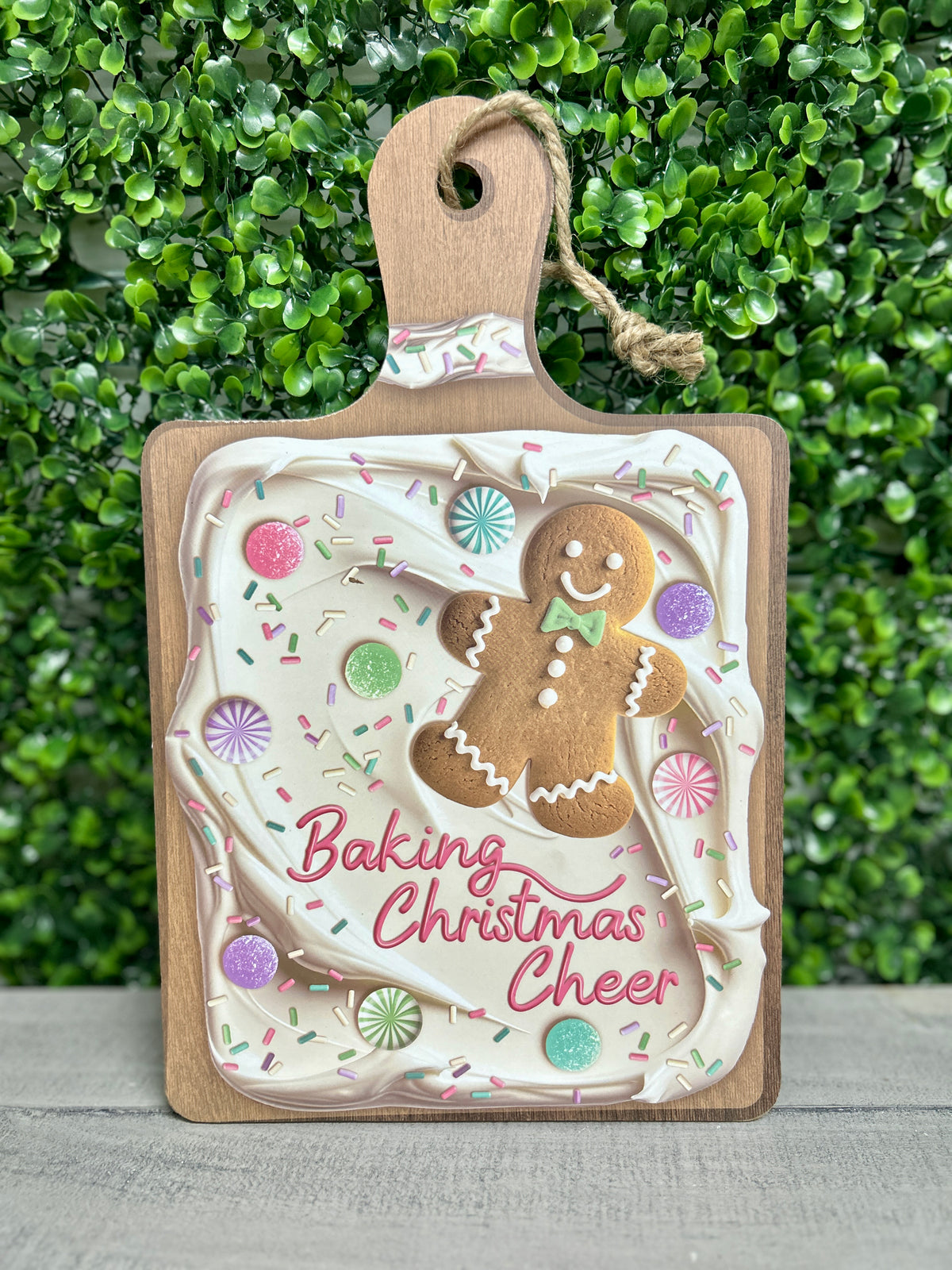 12 Inch Pastel Baking Christmas Cheer Wood Sign