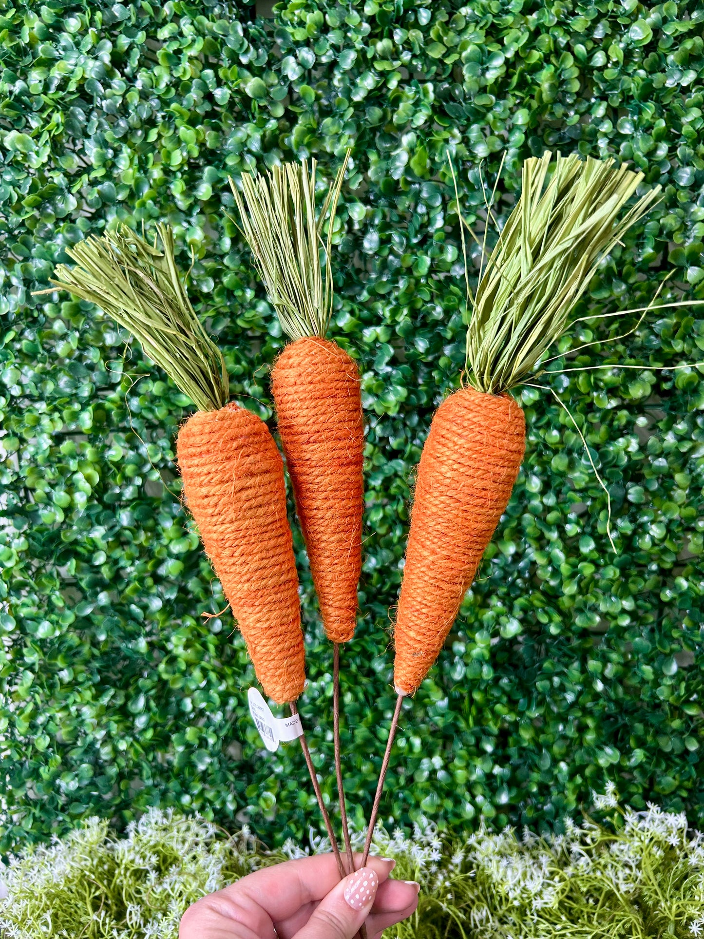 14 Inch Set Of Three Jute Carrots
