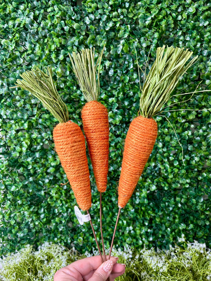 14 Inch Set Of Three Jute Carrots