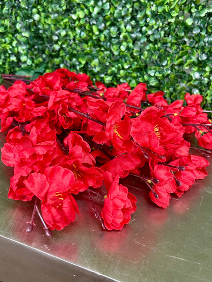 18 Inch Red Cherry Blossom Bush
