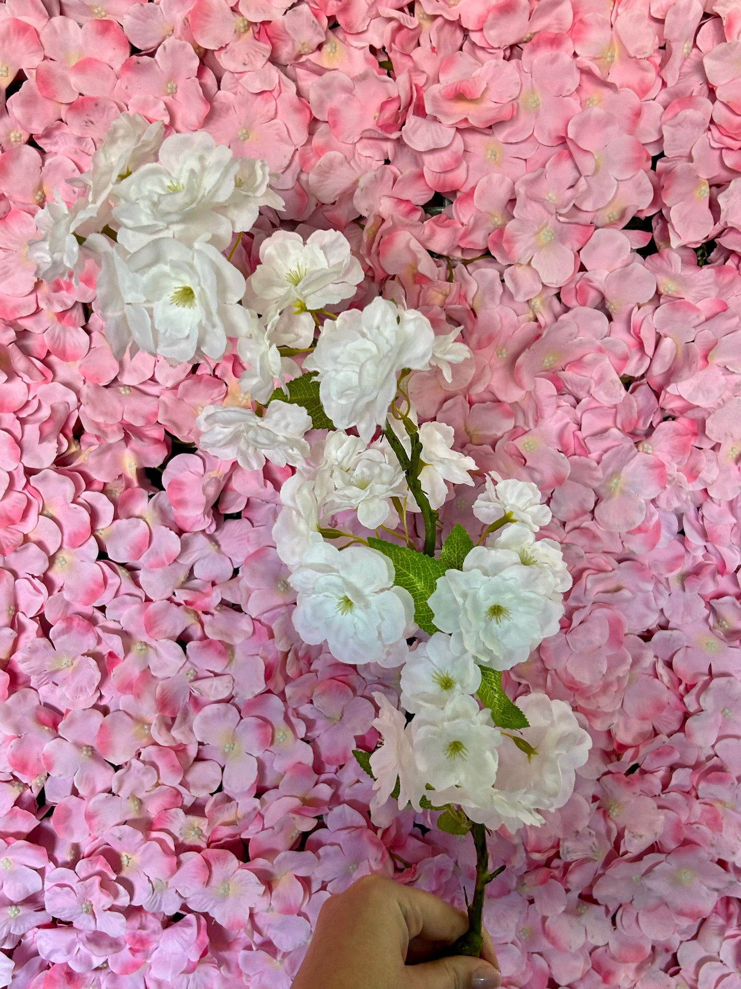 31 Inch White Cherry Blossom Spray