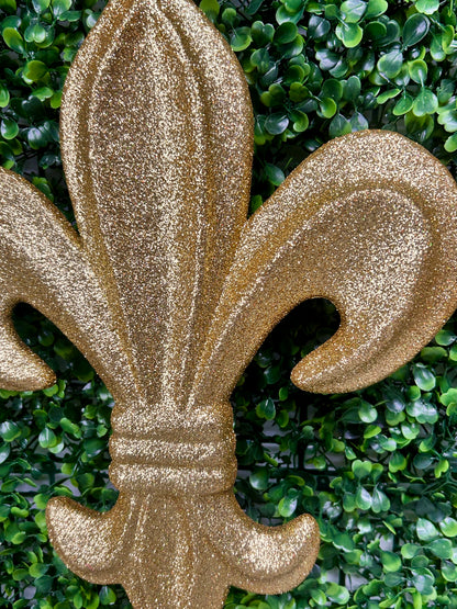 13 Inch Gold Fluer De Lis With Hanger