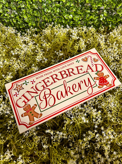 Gingerbread Bakery Wooden Sign