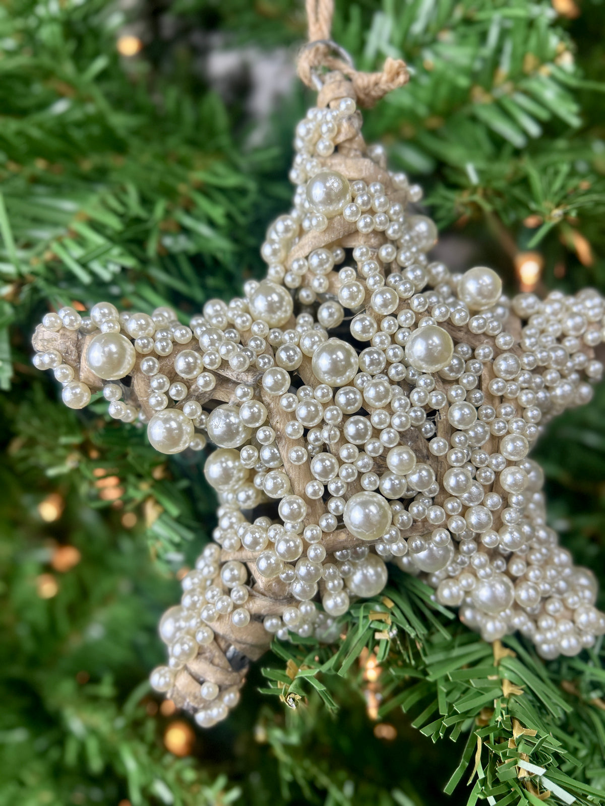 6 Inch Pearl Star Ornament
