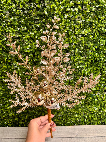 18 Inch Champagne Ball Berry Spray