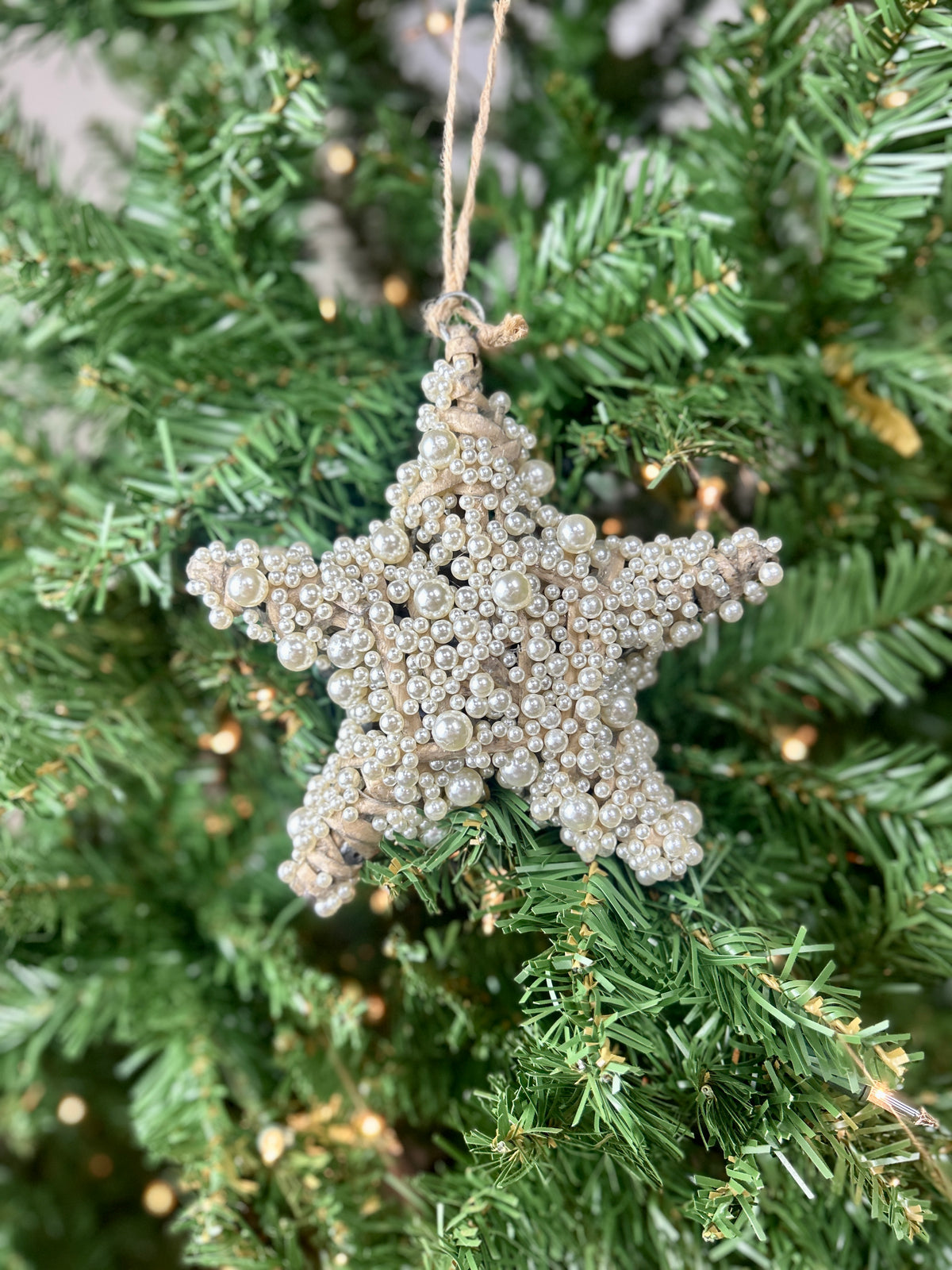 6 Inch Pearl Star Ornament