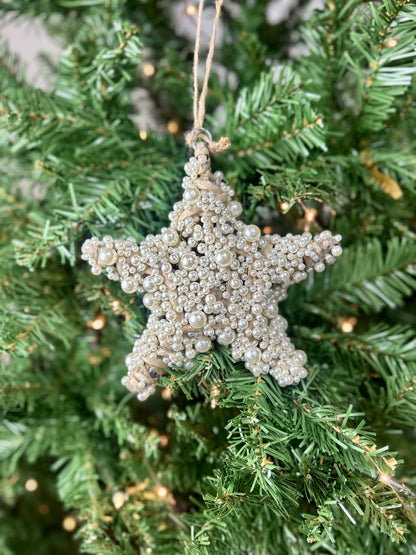 6 Inch Pearl Star Ornament