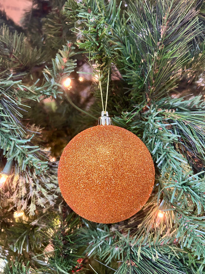 4 Inch Copper Glittered Ball