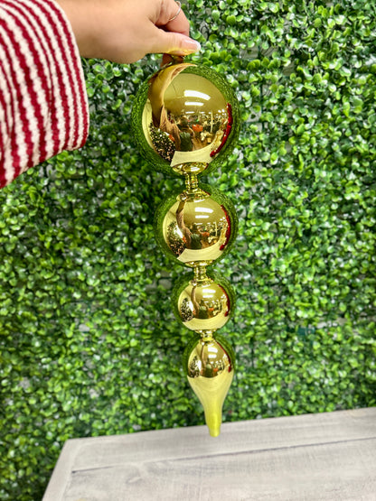 19.5 Inch Green Ball Hanging Finial