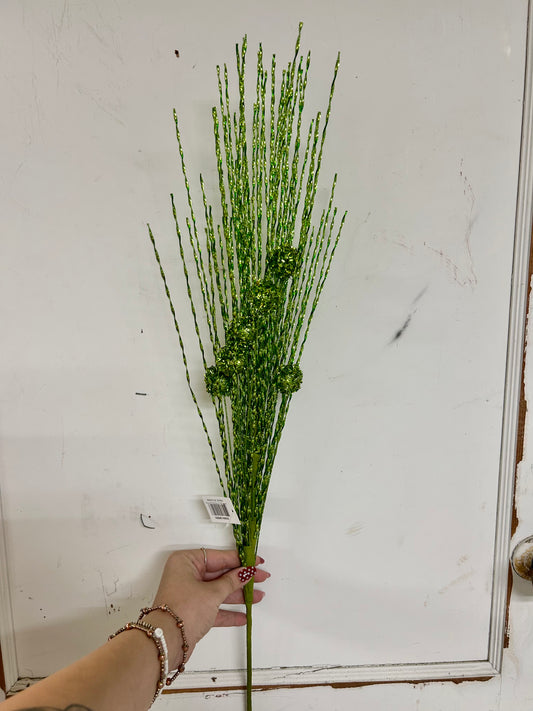 33 Inch Green Ball Pine Spray