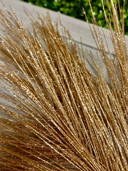 25 Inch Gold Pine And Needle Branch
