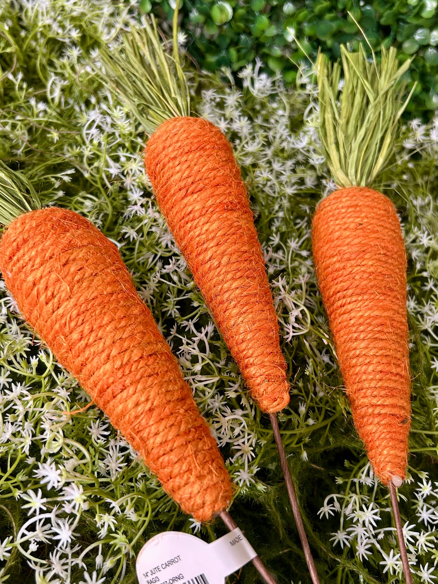 14 Inch Set Of Three Jute Carrots