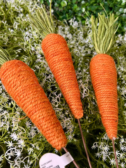 14 Inch Set Of Three Jute Carrots