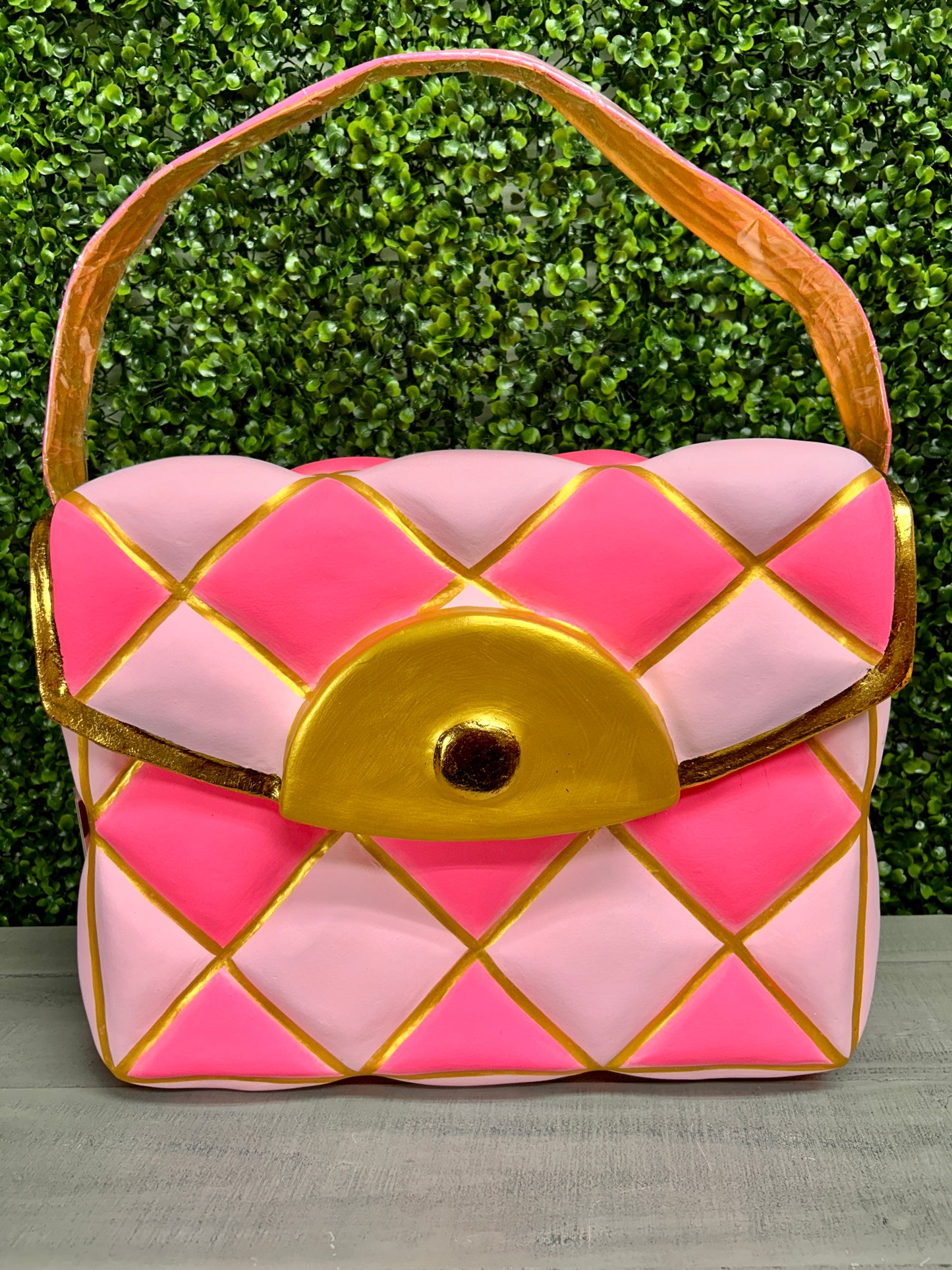 16 Inch Hot Pink And Light Pink Purse Display