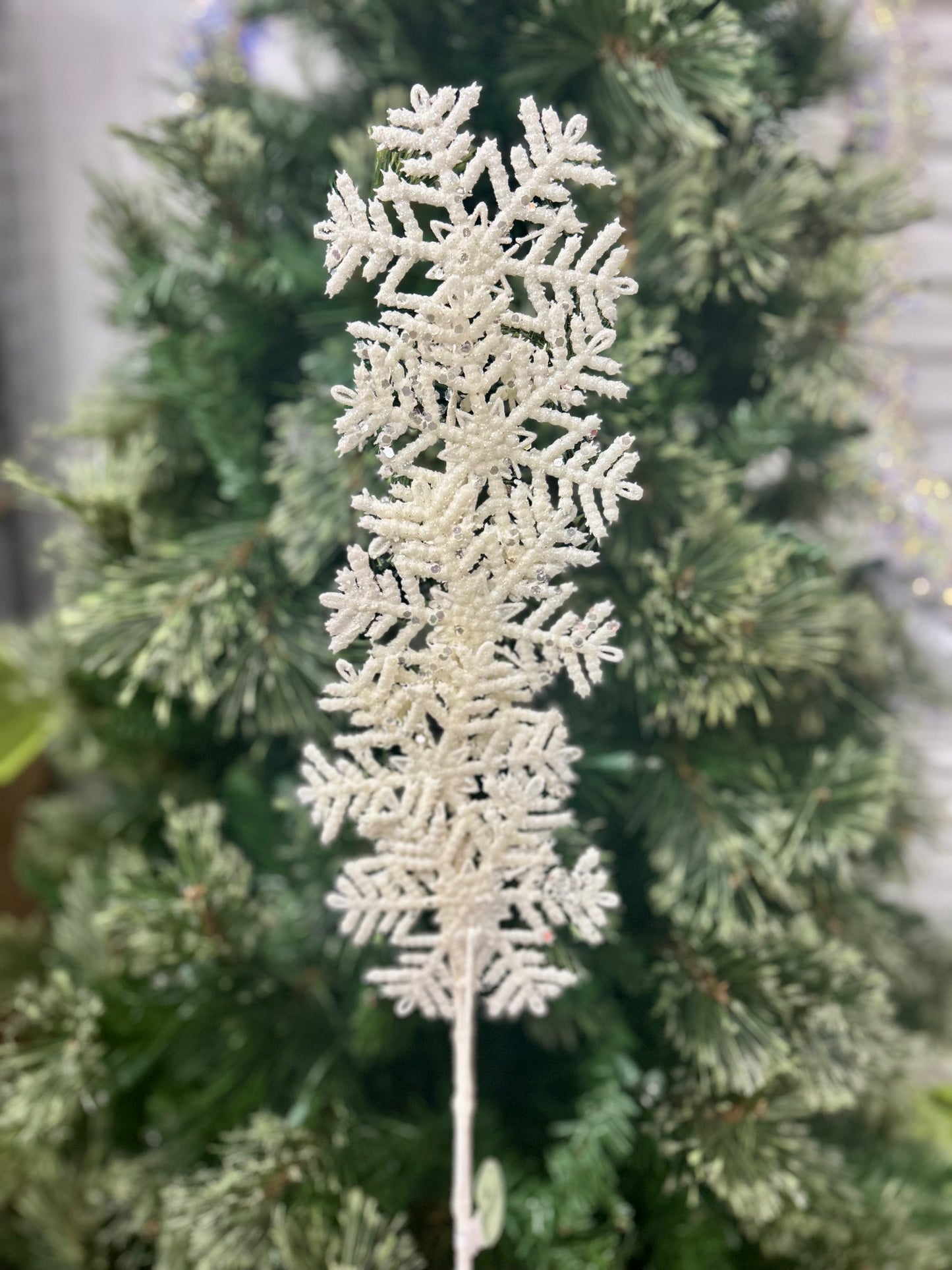 27 Inch Glittered Snowflake Spray