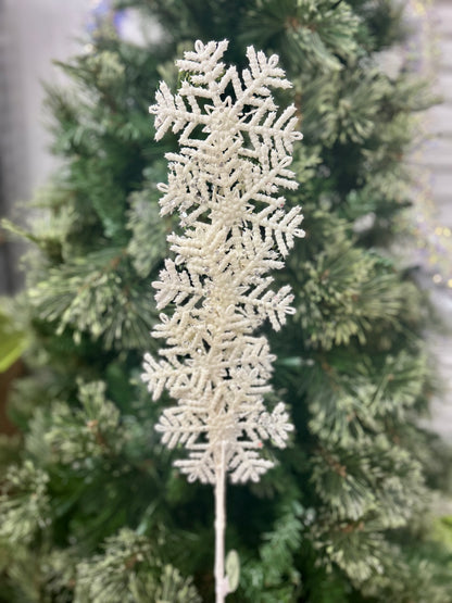 27 Inch Glittered Snowflake Spray