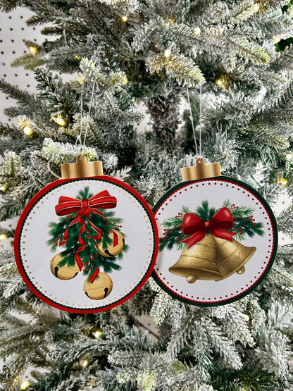 5.5 Inch Double Sided Bells Ornament Two Styles