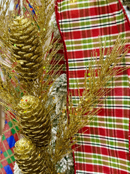 33 Inch Gold Glitter Pinecone Spray