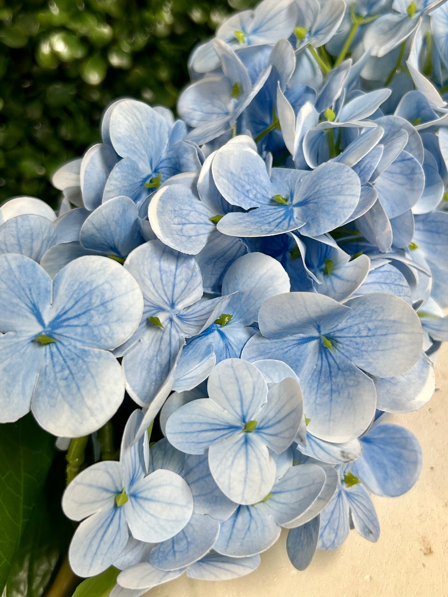 28 Inch Real Touch Blue Cone Hydrangea Stem