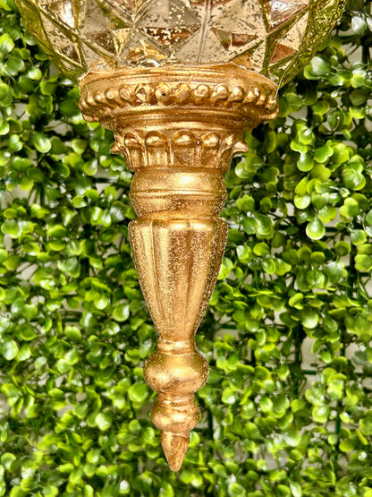 18 Inch Gold Glitter Mercury Finial Ornament