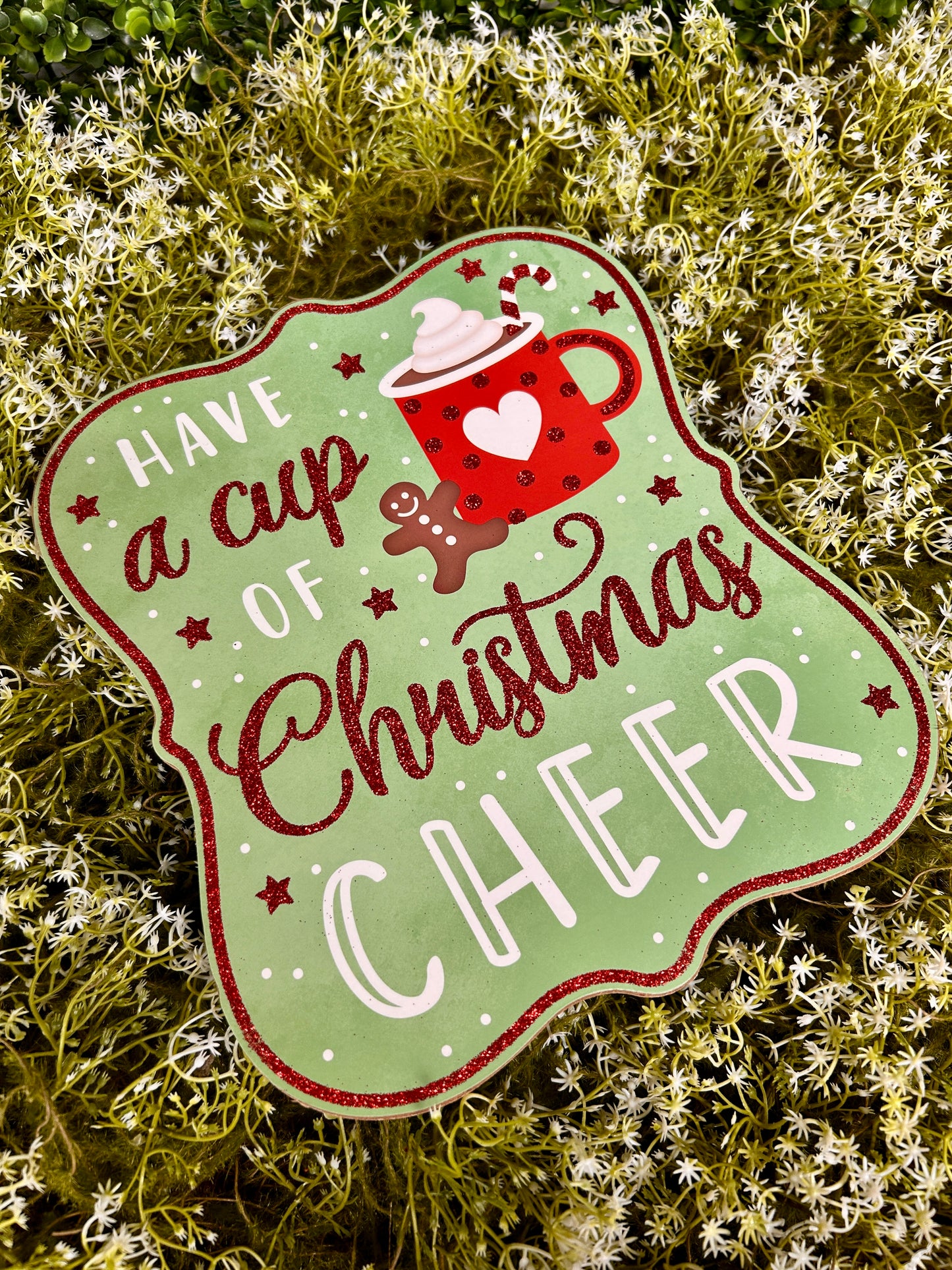 10.5 Inch Have A Cup Of Christmas Cheer Wood Sign
