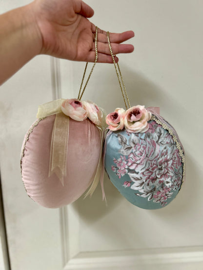 8.25 Inch Paisley And Velvet Easter Egg Two Styles