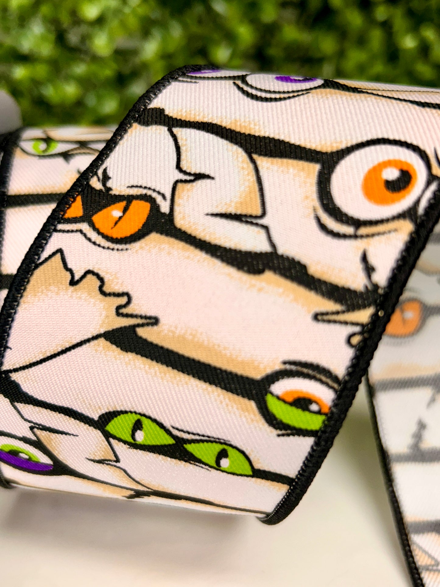 2.5 Inch By 10 Yard Mummy Eyes Ribbon