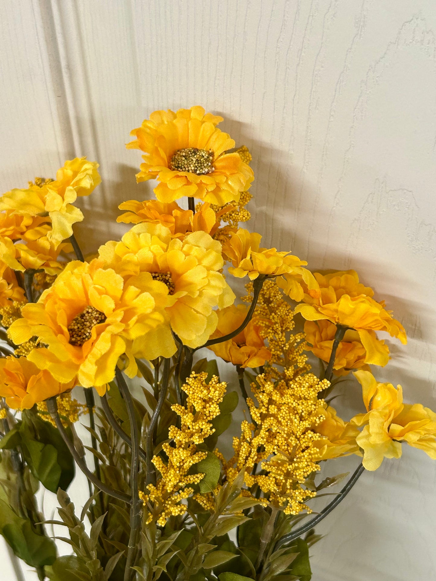 19 Inch Gold Yellow Mini Daisy And Astilbe Bush
