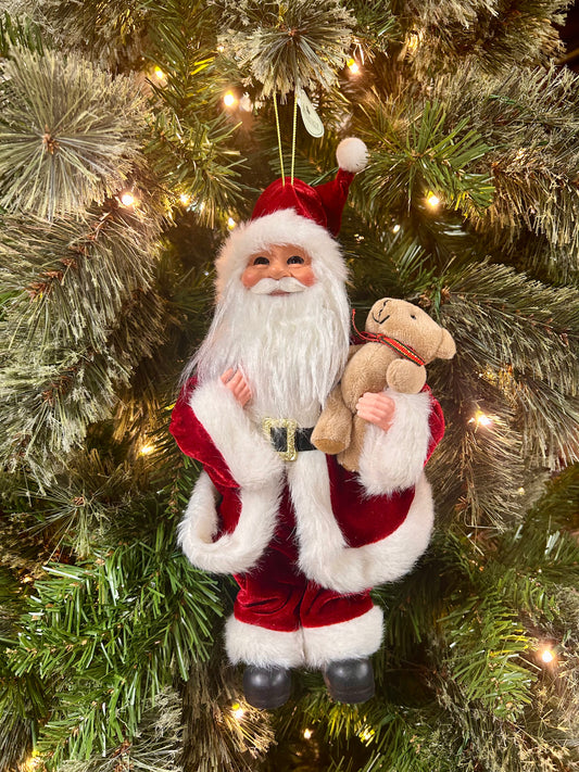 12 Inch Old St. Nick With Bear Ornament