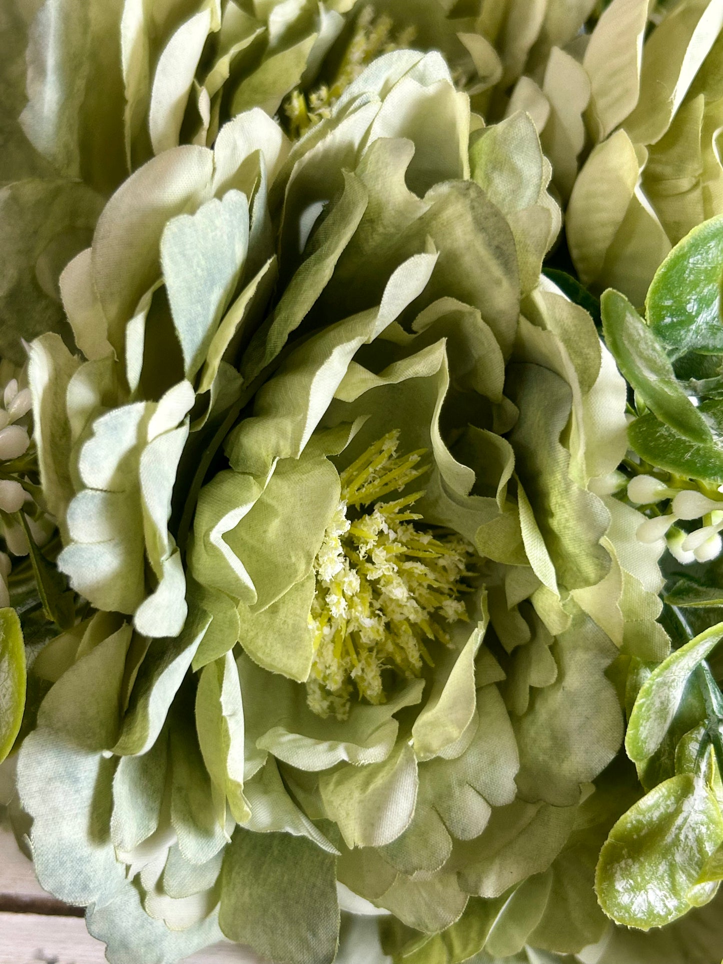 21 Inch Sage Green Peony Bush