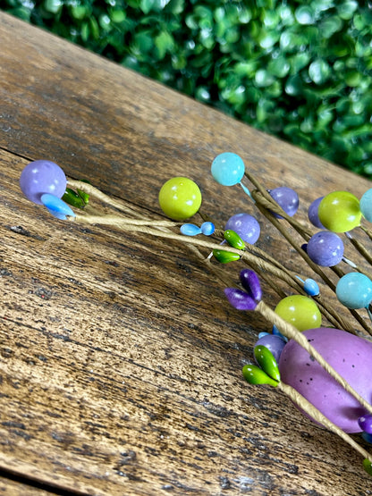 15 Inch Pearlized Easter Egg And Pip Spray