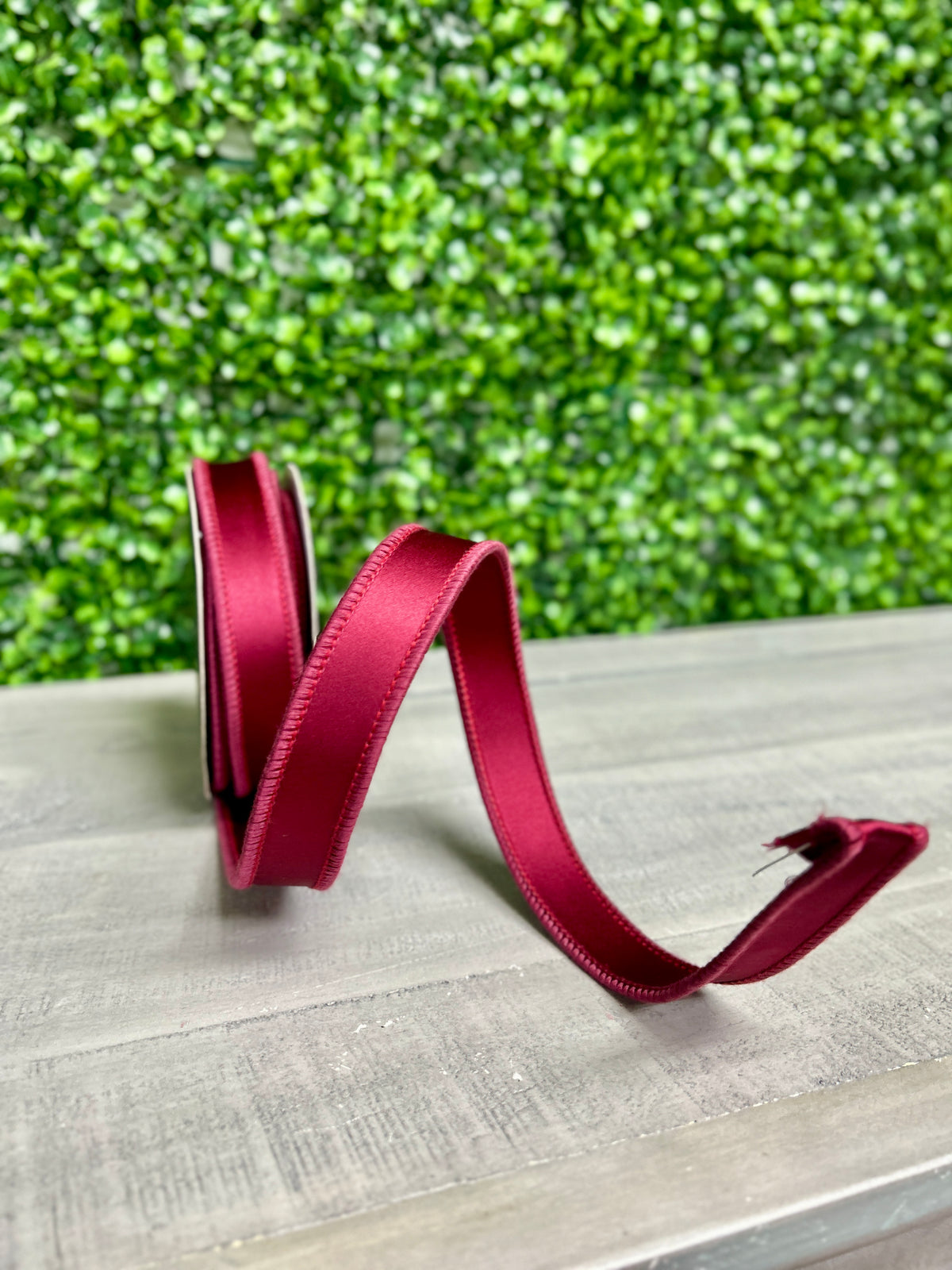 John Mark 1 Inch By 10 Yard Burgundy Satin Double Fused Ribbon