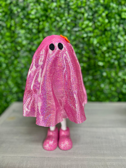 11.42 Inch Resin And Fabric Halloween Ghost Four Styles