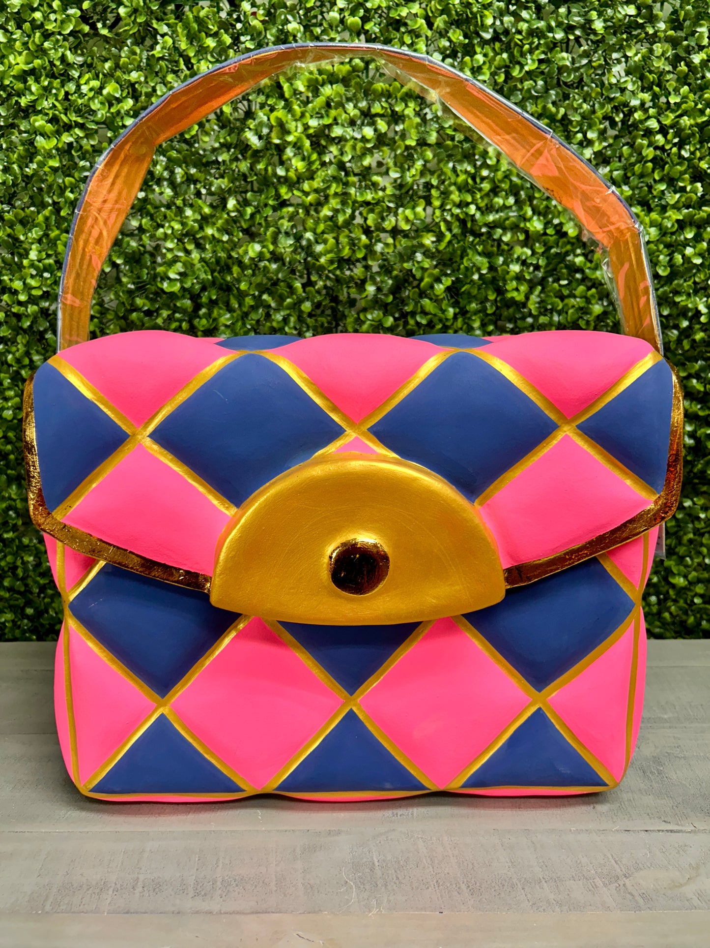 16 Inch Blue And Pink Purse Display
