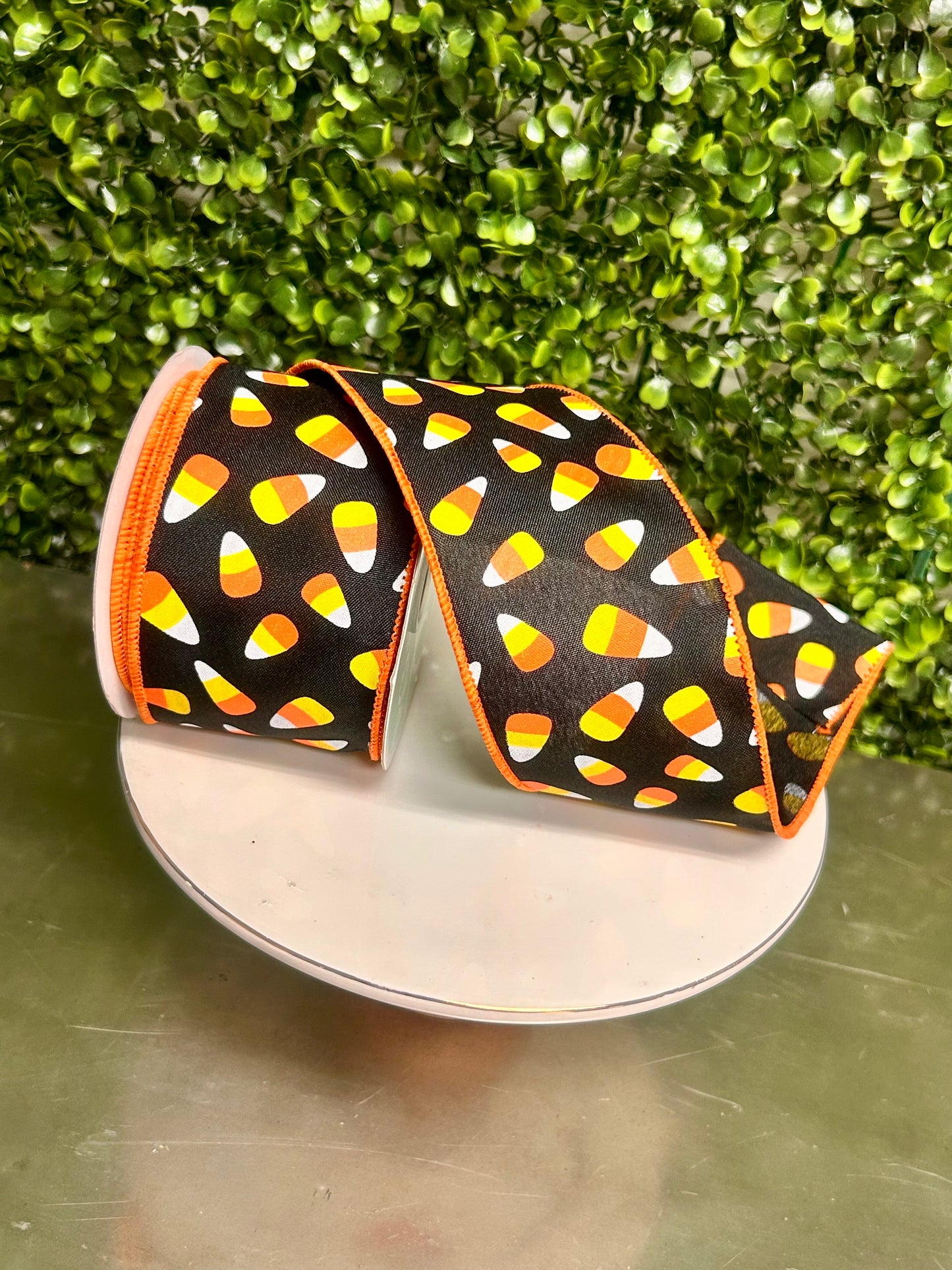 2.5 Inch By 10 Yard Mini Candy Corn Ribbon