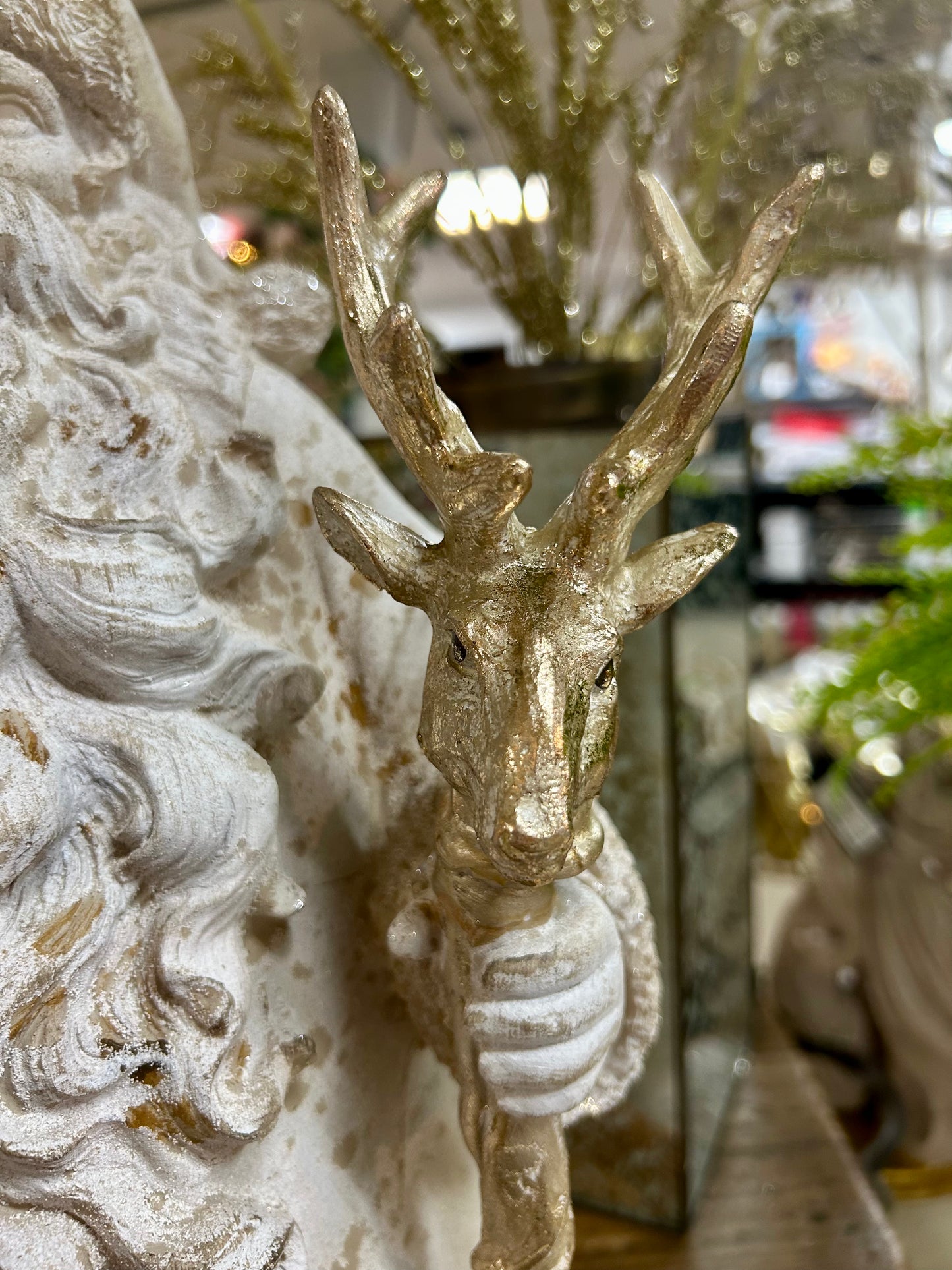 25 Inch Santa Holding Reindeer Scepter