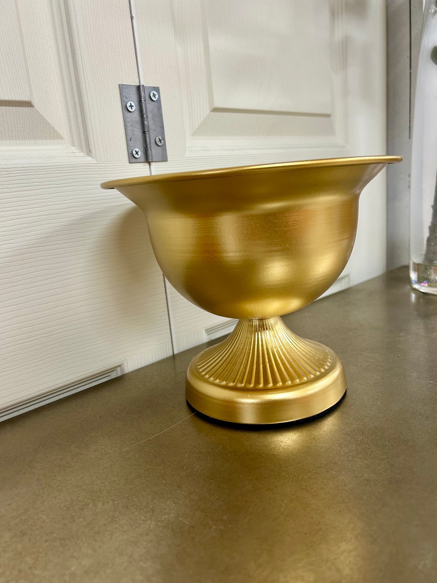 8 Inch All Gold Metal Urn