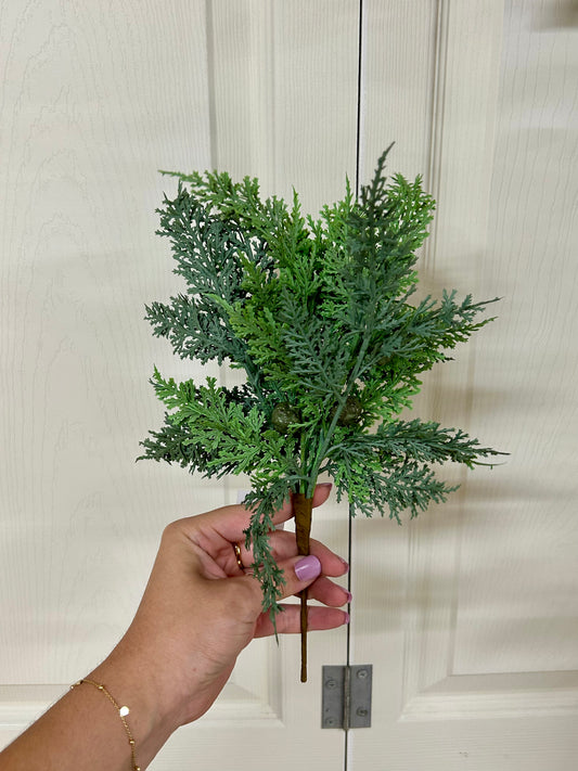 13 Inch Green Soft Cedar Pick