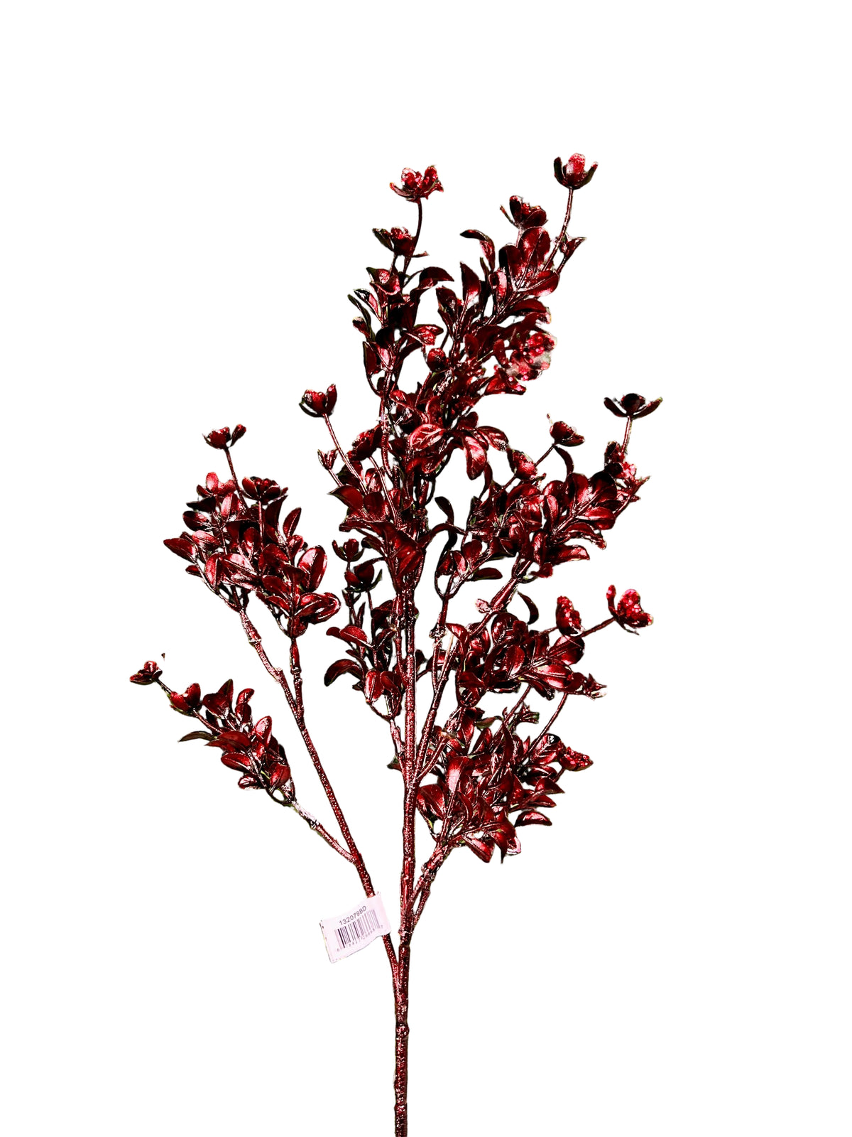 24.5 Inch Burgundy Leaf Spray