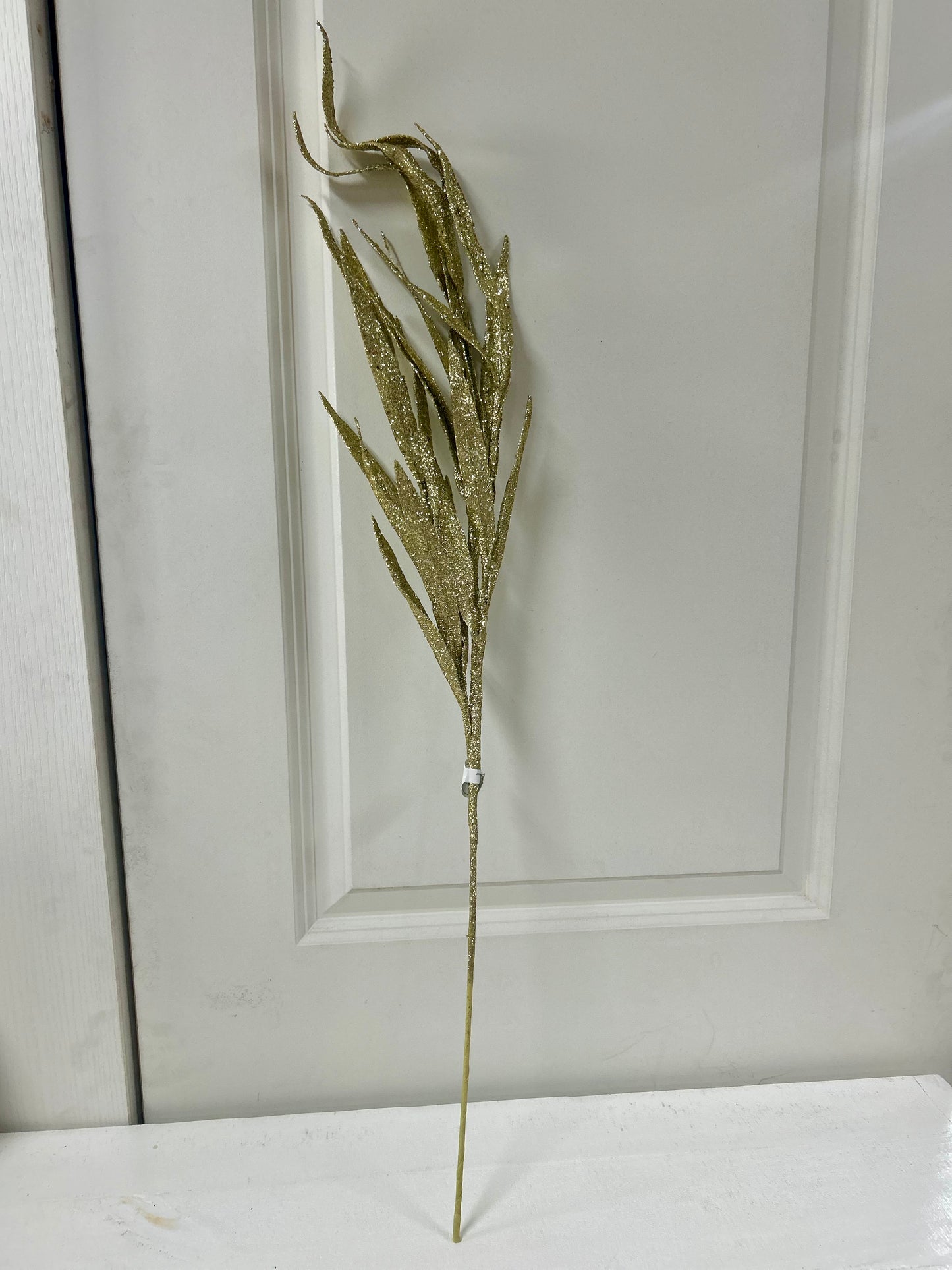 28 Inch Gold Glitter Sequin Blade Grass Spray