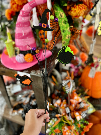 23 Inch Glitter Felt Witch Spray