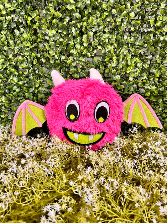 16 Inch Pink Fuzzy Bat Wreath Enhancement