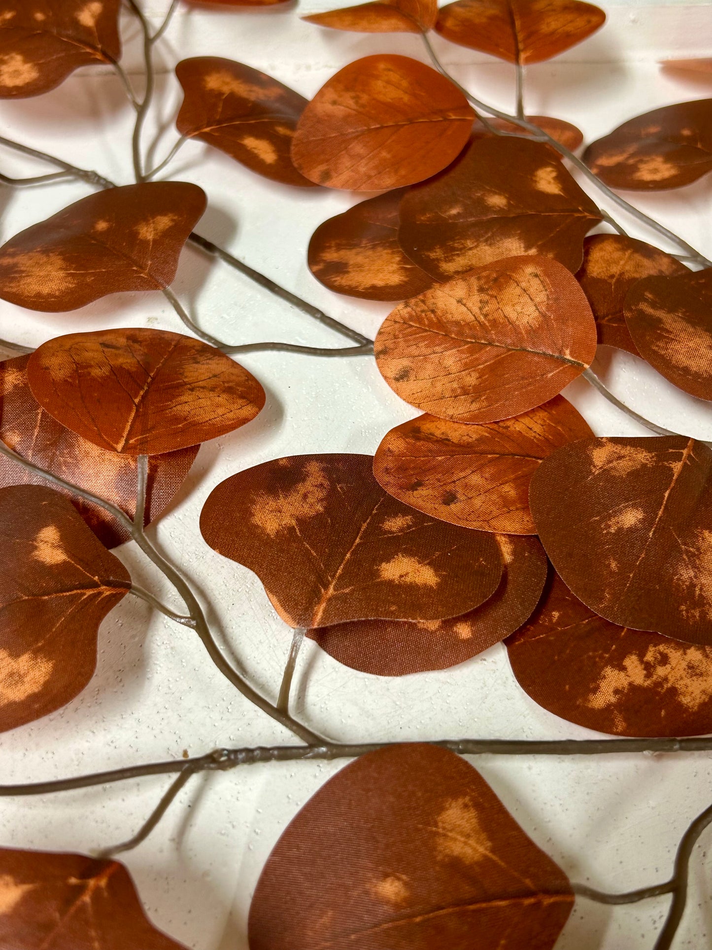 27 Inch Rusty Orange Apple Leaf Spray