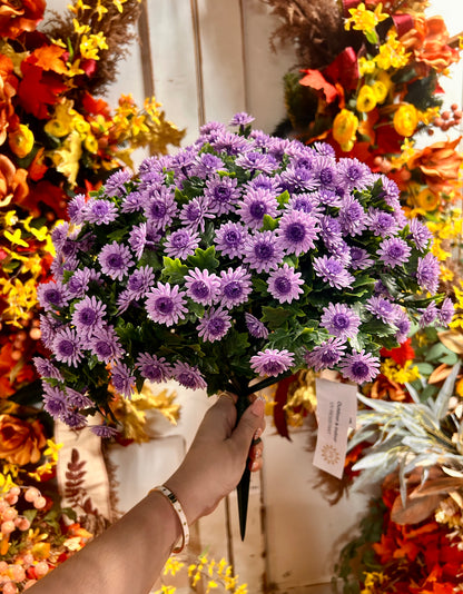 16 Inch Lavender Mum Bush Stake