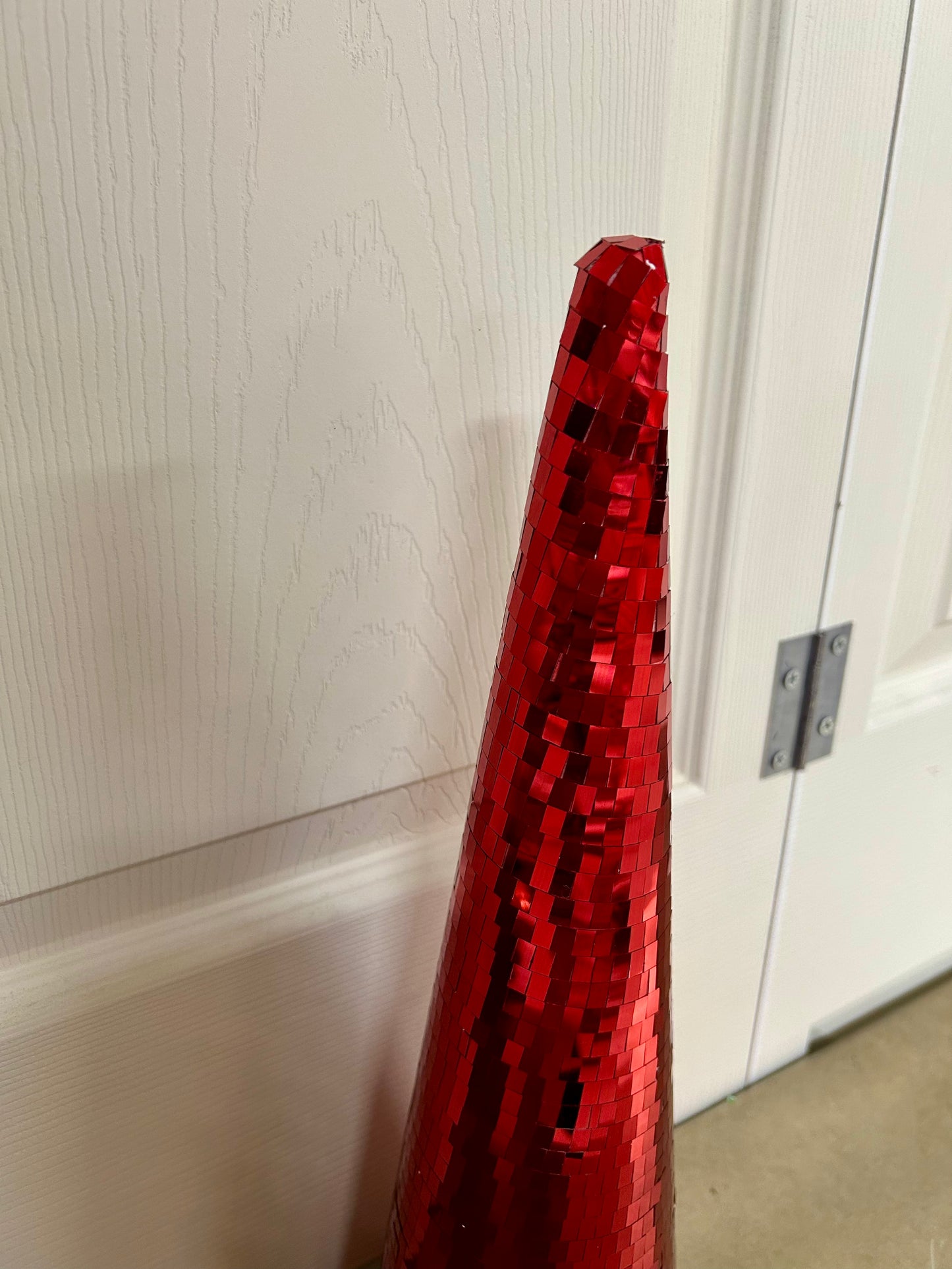 16 Inch Red Mirror Cone Tree