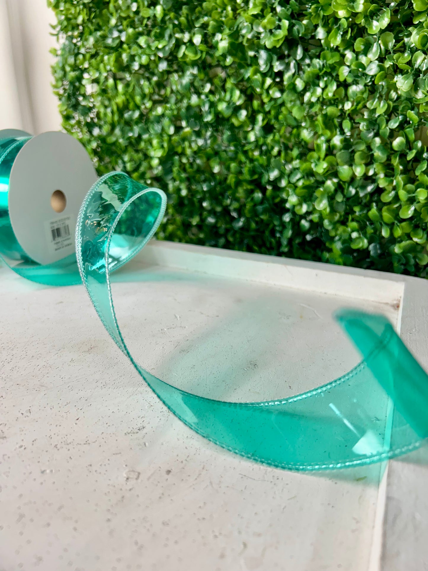 1.5 Inch By 10 Yard Aqua Jelly Ribbon